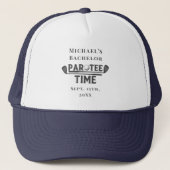 Par T-shirt Tijd Pet | Bachelor Golf Weekend Marin (Voorkant)
