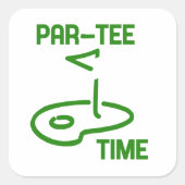 Par T-shirt Tijd Vierkante Sticker (Voorkant)