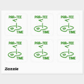 Par T-shirt Tijd Vierkante Sticker (Vel)