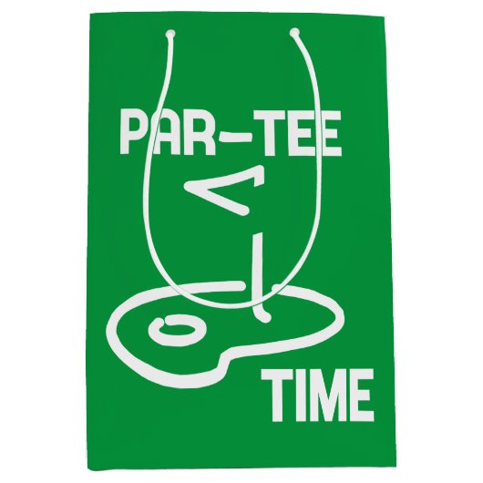 Par-T-shirt Tijd Wit Medium Cadeauzakje (Voorkant)