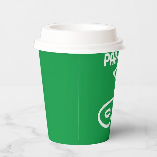 Par-T-shirt Tijd Wit Papieren Bekers (Rechts)