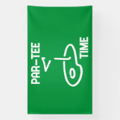 Par-T-shirt Tijd Wit Spandoek (Verticaal)