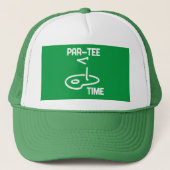 Par-T-shirt Tijd Wit Trucker Pet (Voorkant)