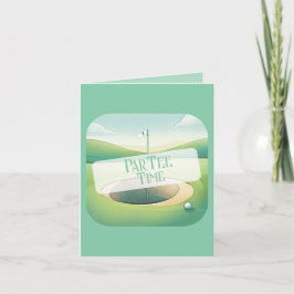 Par-T-shirt Time Golf Thema Foto Verjaardagsuitnod