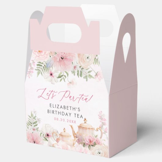 Par-tea Bloementhee Meisje Verjaardagsfeestje Bedankdoosjes (Geopend)