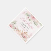 Par-tea Bloementhee Meisje Verjaardagsfeestje Servet (Hoek)