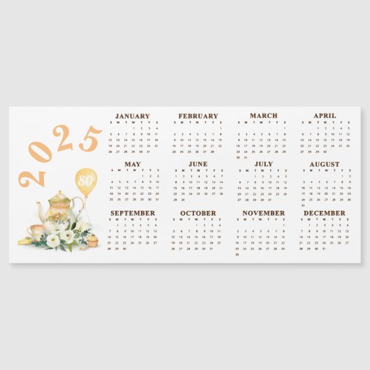 Par-Tea Gele Bloemen 2025 Kalender (Voorkant)