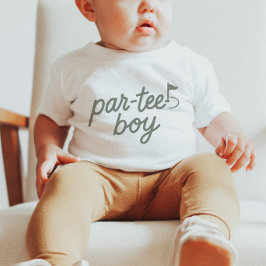 Par-tee Boy Golf 1e Verjaardag Sage Green T-Shirt