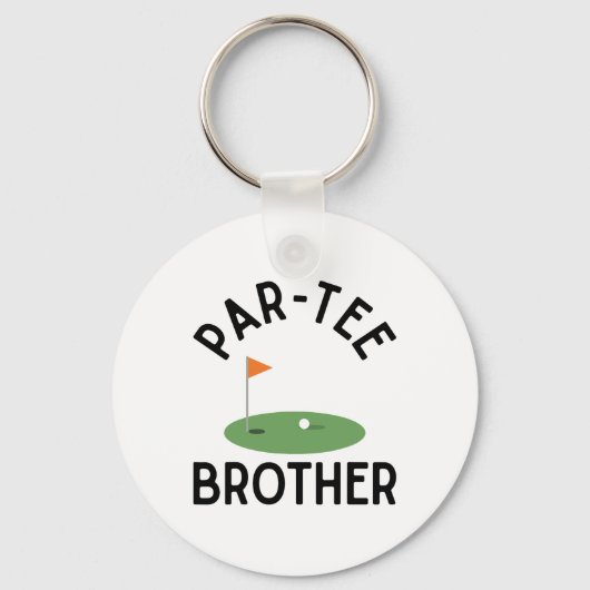 Par Tee Brother Funny Golf Birthday Party Family M Sleutelhanger (Voorkant)