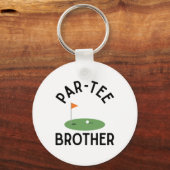 Par Tee Brother Funny Golf Birthday Party Family M Sleutelhanger (Voorkant)