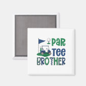 Par-tee Brother Golf Lover Birthday Party Family M Magneet (Voorkant / Achterkant)