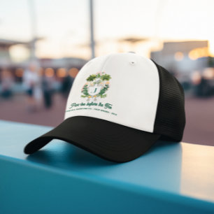 Par-Tee Bruidsmeisjes Monogram Golf Bachelorette Trucker Pet