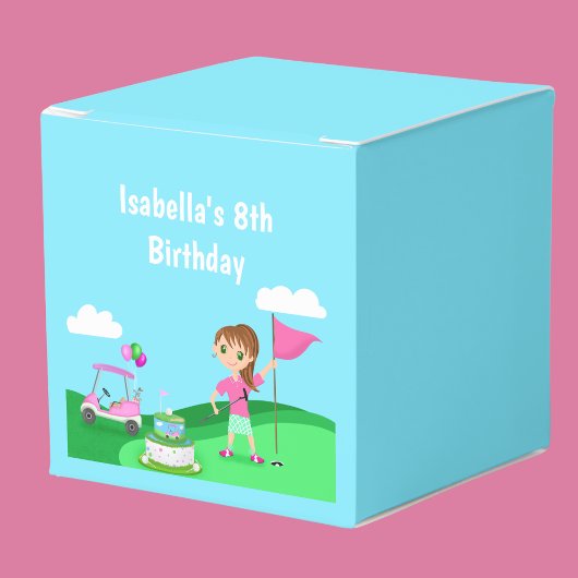 Par-Tee Chibi Meisje Verjaardag Golf Feest Bedankdoosjes