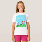 Par-Tee Chibi Meisje Verjaardag Golf Feest T-shirt (Voorkant volledig)