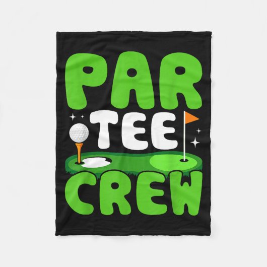 Par Tee Crew Golfplezier Spirit Fleece Deken (Voorkant)