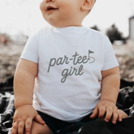 Par-tee Girl Golf 1e Verjaardag Sage Green T-Shirt