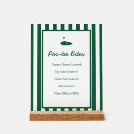 Par-tee Golf Bites Menu for 1st Birthday Party Acryl Bord