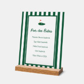 Par-tee Golf Bites Menu voor 1e verjaardagsfeestje Acryl Bord (Hoek)