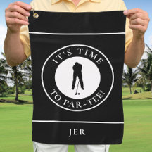 Par Tee Golfer Grappige Humor Monogram Zwarte Voor
