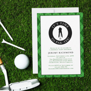 Par Tee Golfer Grappige Humor Verjaardagsfeest Voo Kaart