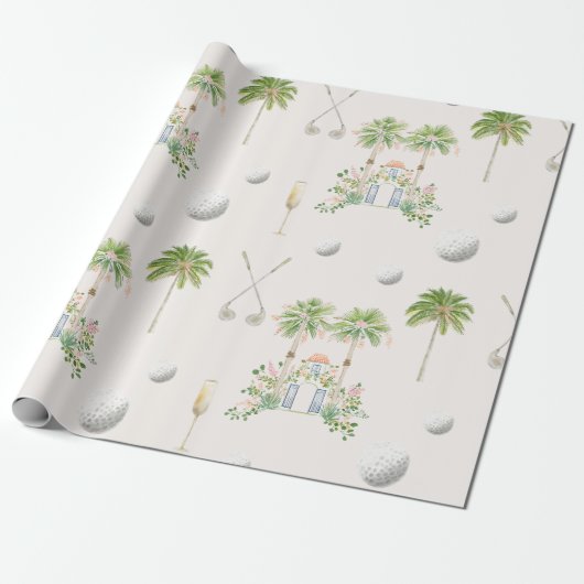 Par-Tee in Palm Springs | Golf Bachelorette-feestj Cadeaupapier (Uitgerold)