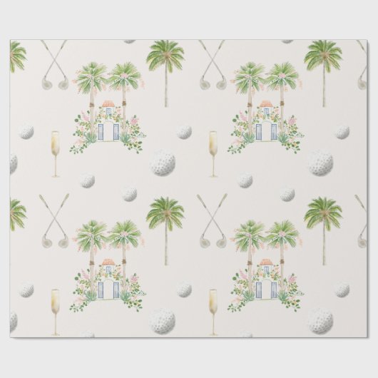 Par-Tee in Palm Springs | Golf Vriendinnengroep Cadeaupapier (Vlak)