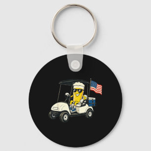 Par Tee In The Usa Grappige Patriotische Bier Golf Sleutelhanger