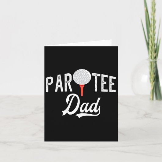 Par Tee Papa Grappige Feestje Golf Grap Kaart (Voorkant)