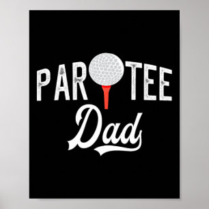 Par Tee Papa Grappige Feestje Golf Grap Poster