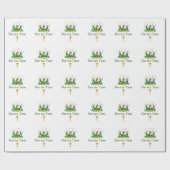 Par-tee Time Golf Inpakpapier | Leuk Cadeau (Vlak)