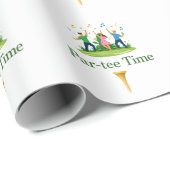 Par-tee Time Golf Inpakpapier | Leuk Cadeau (Rol Hoek)