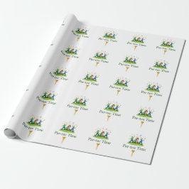 Par-tee Time Golf Wrapping Paper | Fun Gift Cadeaupapier