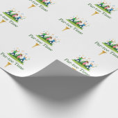 Par-tee Time Golf Wrapping Paper | Fun Gift Cadeaupapier (Hoek)