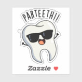 Par-teeth Grappige Tandheelkundige Puns Sticker (Vel)