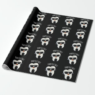 Par-teeth Grappige Tandpuns Donker BG Cadeaupapier
