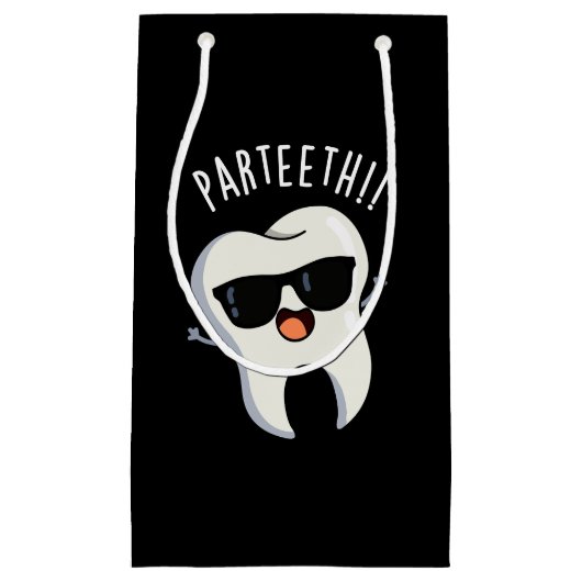 Par-teeth Grappige Tandpuns Donker BG Klein Cadeauzakje (Voorkant)