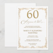 Para 60 Aniversario de Boda Kaart (Voorkant / Achterkant)