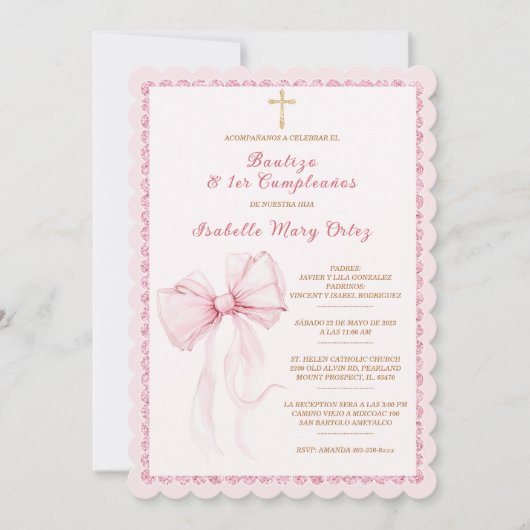  Para Bautizo y Primer Cumpleaños Kaart (Voorkant)