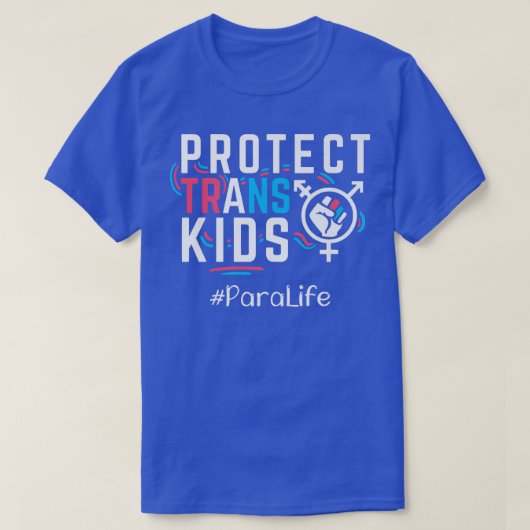 Para beschermt Trans-Kinder transgender LGBT Pride T-shirt (Design voorkant)