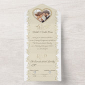 para boda con foto personalizada all in one uitnodiging (Binnen)