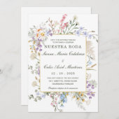 Para Bodas Rústicas en Español Kaart (Voorkant / Achterkant)