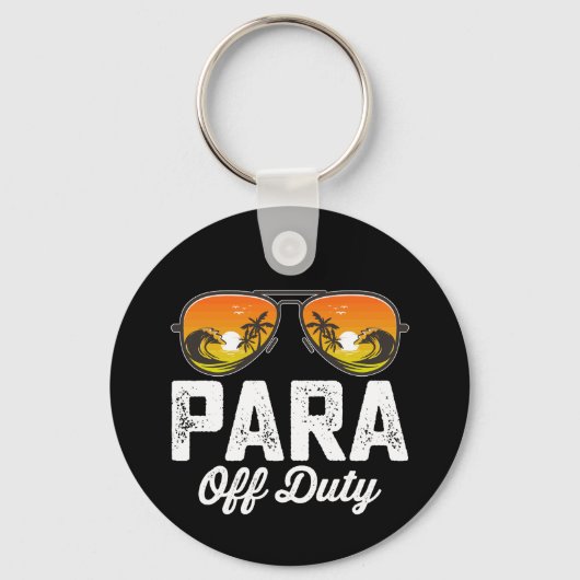Para Buiten Dienst Paraprofessional Laatste School Sleutelhanger (Voorkant)