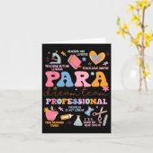 Para Droom Team Paraprofessional Eerste Dag Terug Kaart (Gele Bloem)