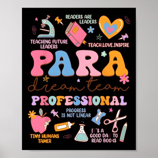 Para Droom Team Paraprofessional Eerste Dag Terug Poster (Voorkant)