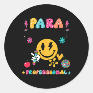 Para Droom Team Paraprofessional Eerste Dag Terug Ronde Sticker