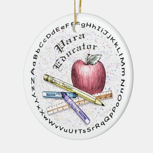 Para Educator Keramisch Ornament (Links)