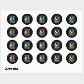 Para Educator Survived 67 Days Of School Humor Des Ronde Sticker (Vel)