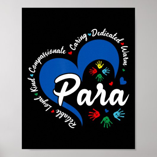 Para Hart Leraar Paraprofessioneel School Waarderi Poster (Voorkant)