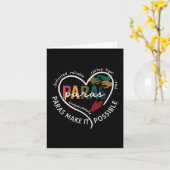 Para Hart Paraprofessioneel Leraar Paraeducator Kaart (Gele Bloem)