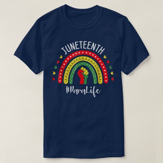 Para Juneteenth Celebrating Black Freedom 1865 Afr T-shirt (Design voorkant)